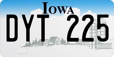 IA license plate DYT225