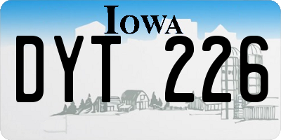 IA license plate DYT226