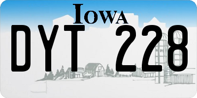 IA license plate DYT228