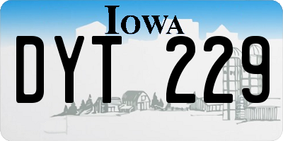 IA license plate DYT229