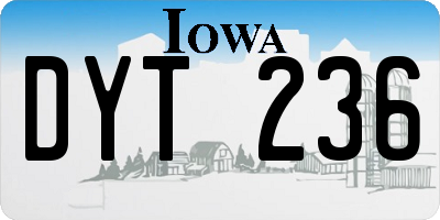 IA license plate DYT236