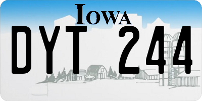 IA license plate DYT244