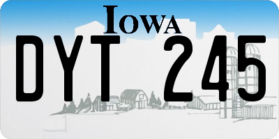 IA license plate DYT245