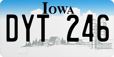 IA license plate DYT246