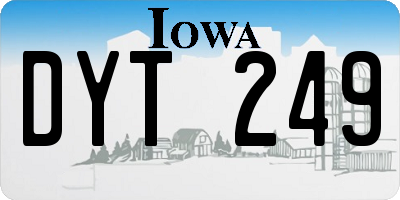 IA license plate DYT249