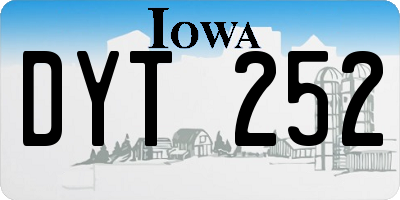 IA license plate DYT252