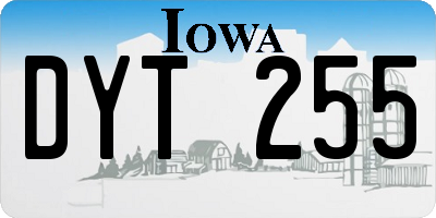IA license plate DYT255