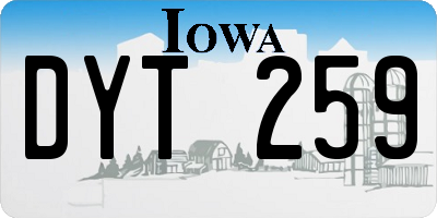 IA license plate DYT259