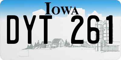 IA license plate DYT261