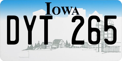 IA license plate DYT265