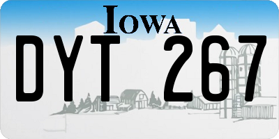 IA license plate DYT267