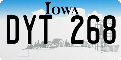IA license plate DYT268