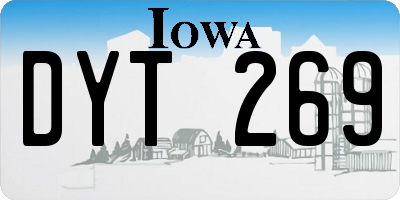 IA license plate DYT269