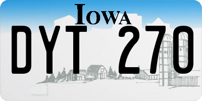 IA license plate DYT270