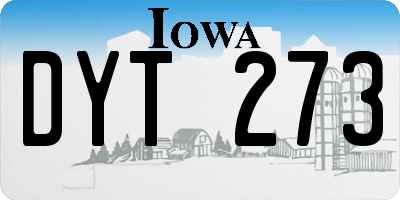 IA license plate DYT273