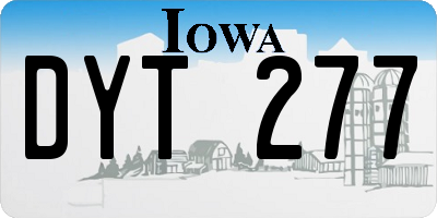 IA license plate DYT277