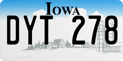 IA license plate DYT278