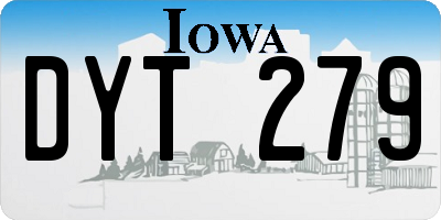 IA license plate DYT279