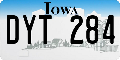 IA license plate DYT284