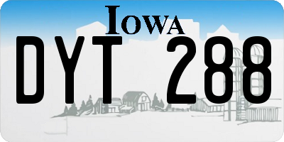 IA license plate DYT288