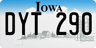 IA license plate DYT290