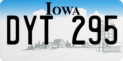 IA license plate DYT295