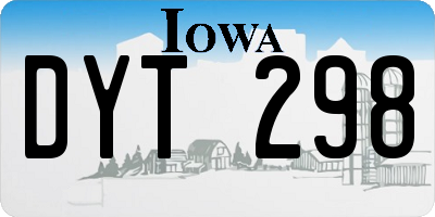 IA license plate DYT298