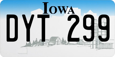 IA license plate DYT299