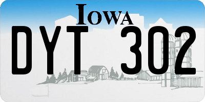 IA license plate DYT302