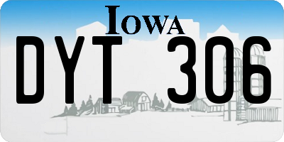 IA license plate DYT306