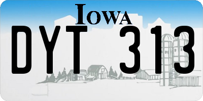 IA license plate DYT313