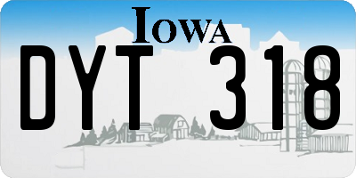 IA license plate DYT318