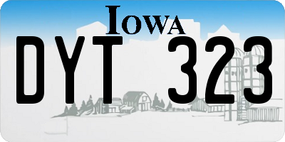 IA license plate DYT323