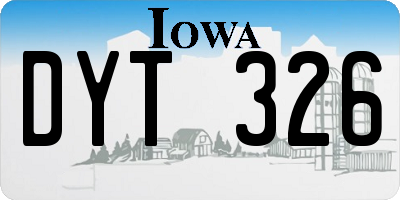 IA license plate DYT326