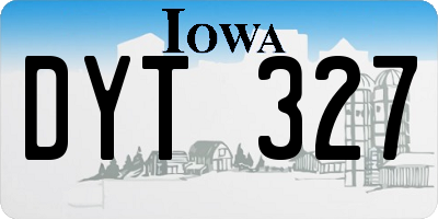 IA license plate DYT327