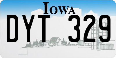 IA license plate DYT329