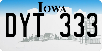 IA license plate DYT333