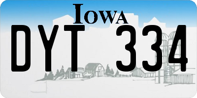 IA license plate DYT334