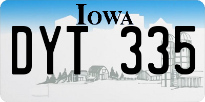 IA license plate DYT335