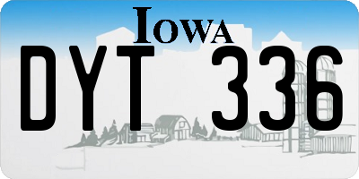 IA license plate DYT336