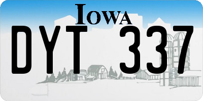 IA license plate DYT337