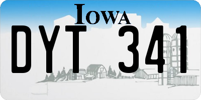 IA license plate DYT341