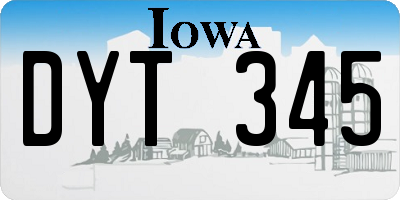 IA license plate DYT345