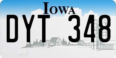 IA license plate DYT348