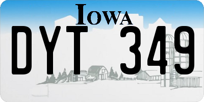 IA license plate DYT349