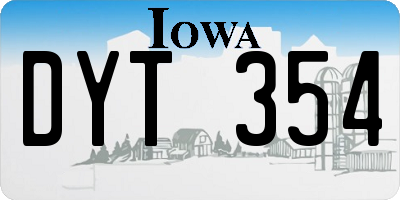 IA license plate DYT354