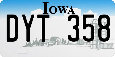 IA license plate DYT358