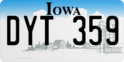 IA license plate DYT359
