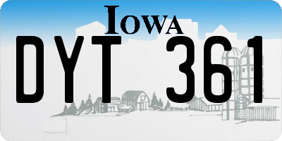 IA license plate DYT361