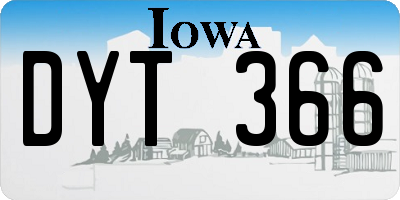 IA license plate DYT366